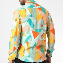 Acheter 🛒 Chemise Manches Longues 682856 Bleu Vert Orange de Frilivin 👍 -Promos Frilivin Magasin frilivin 327875 682856 20220715T160738 04