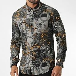 Meilleur prix 🎉 Chemise Manches Longues Renaissance 682848 Gris Anthracite de Frilivin 🔥