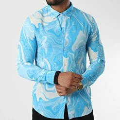 De gros 🔔 Chemise Manches Longues 682858 Bleu Clair Blanc de Frilivin ✨ -Promos Frilivin Magasin frilivin 327884 682858 20220715T161628 03