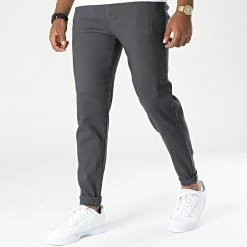 Remise ⭐ Pantalon Cargo BM1652 Gris Anthracite de Frilivin 🎁