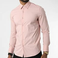 Vente flash 🛒 Chemise Manches Longues NS-7179 Rose de Frilivin 🎉