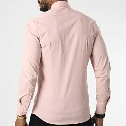 Vente flash 🛒 Chemise Manches Longues NS-7179 Rose de Frilivin 🎉 -Promos Frilivin Magasin frilivin 327949 NS 7179 12 20220719T160424 04