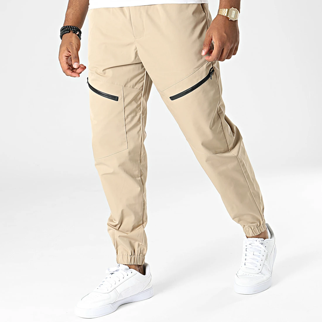 Offres 😉 Jogger Pant BM1598 Beige de Frilivin 😀 3 Offres 😉 Jogger Pant BM1598 Beige de Frilivin 😀