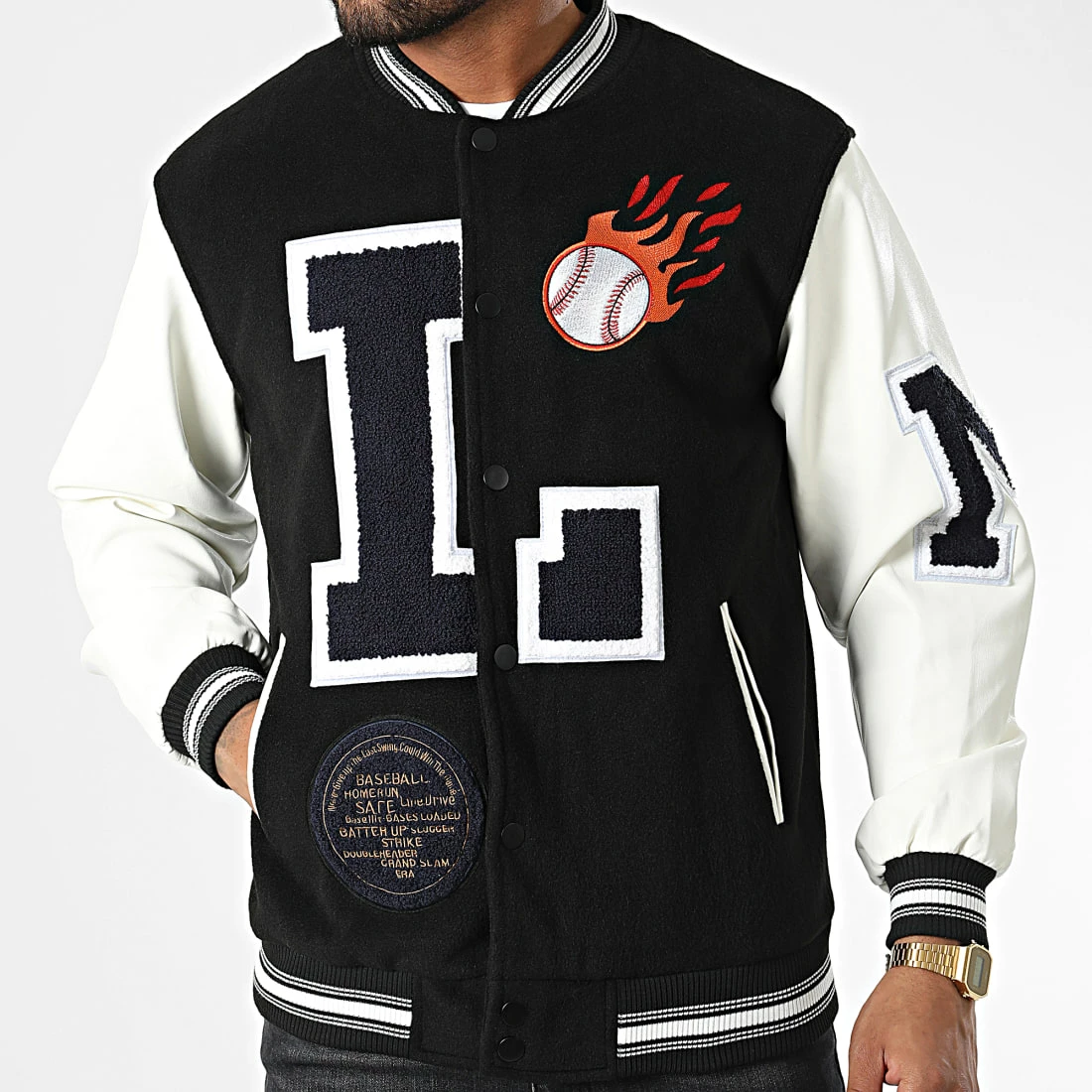 Nouveau ⌛ Veste Teddy BM1635 Noir de Frilivin ⌛ 3 Nouveau ⌛ Veste Teddy BM1635 Noir de Frilivin ⌛