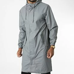 Promo 💯 Veste Zippée Capuche Longue DL21A3 Gris de Frilivin 😀