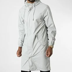 Meilleure vente 😀 Veste Zippée Capuche Longue DL21A3 Gris Clair de Frilivin 🤩