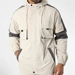 Sortie ⭐ Ensemble Veste Zippée Capuche Et Jogger Pant BM1633 Beige de Frilivin ❤️ -Promos Frilivin Magasin frilivin 328046 BM1633 5 20220715T162744 03