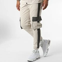 Sortie ⭐ Ensemble Veste Zippée Capuche Et Jogger Pant BM1633 Beige de Frilivin ❤️ -Promos Frilivin Magasin frilivin 328046 BM1633 5 20220715T162754 04