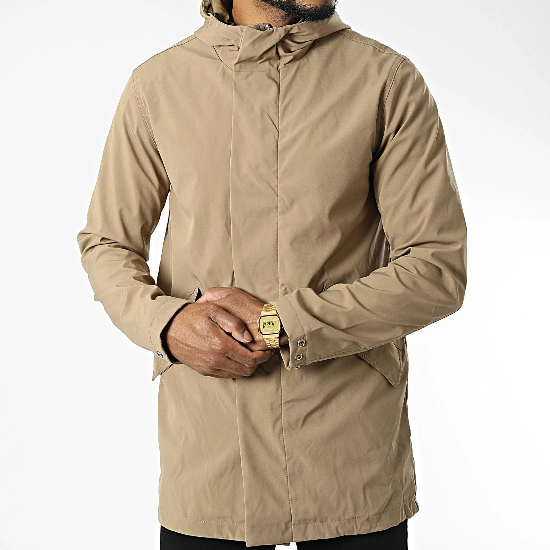 Meilleure affaire 🔥 Veste Zippée Capuche Longue DL077 Beige de Frilivin 🧨 5 Meilleure affaire 🔥 Veste Zippée Capuche Longue DL077 Beige de Frilivin 🧨 – Image 3