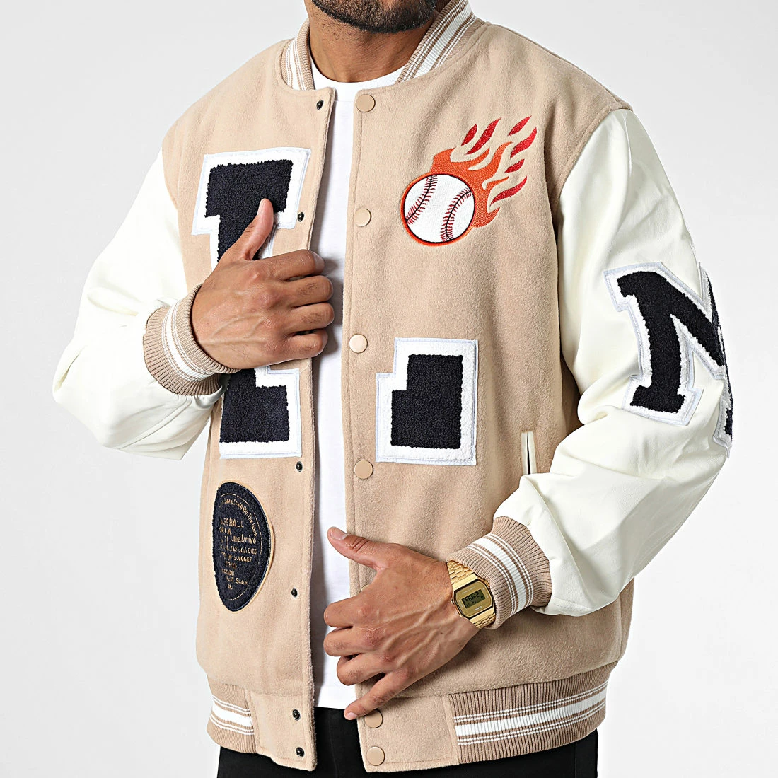 Sortie 🧨 Veste Teddy BM1635 Beige Blanc de Frilivin 💯 3 Sortie 🧨 Veste Teddy BM1635 Beige Blanc de Frilivin 💯