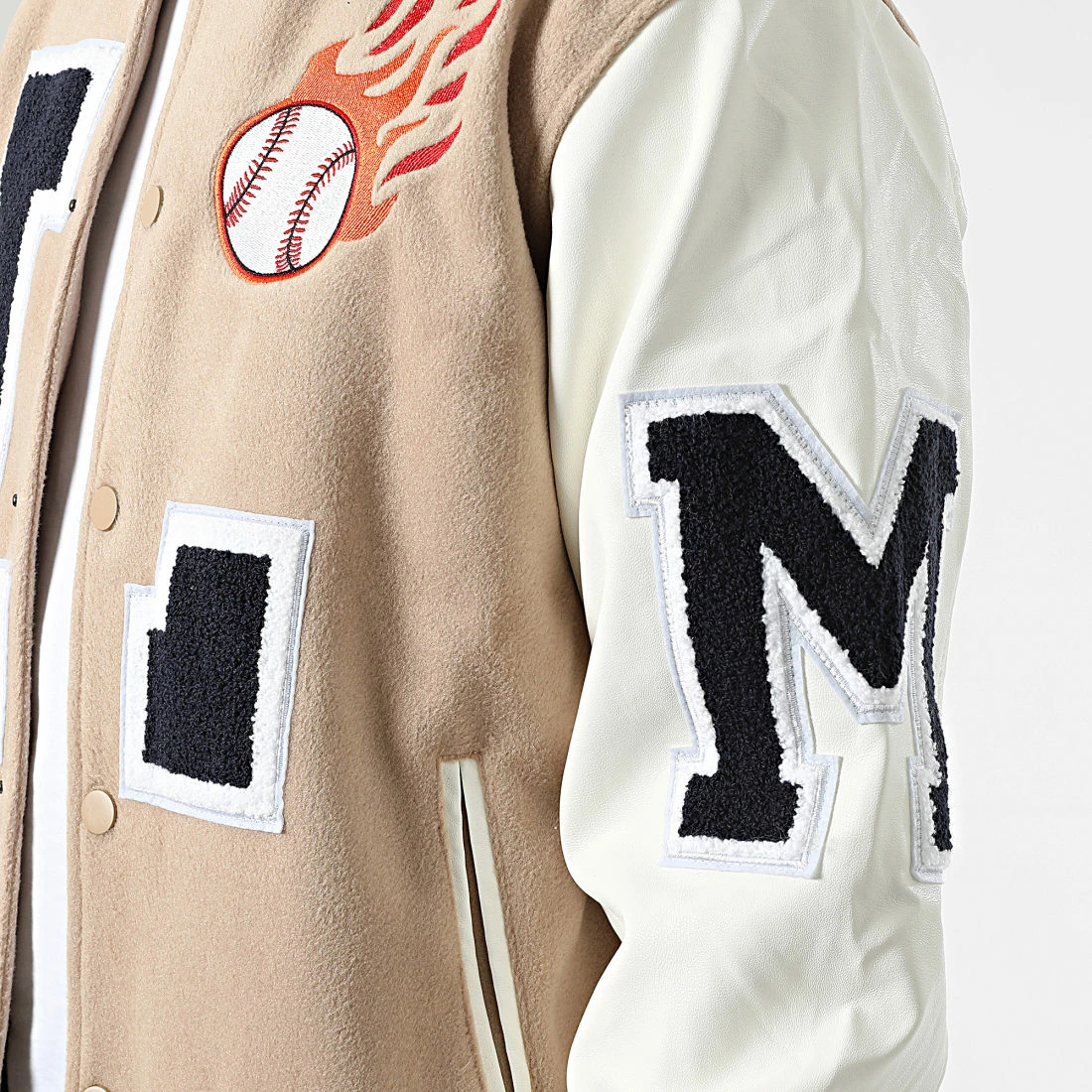 Sortie 🧨 Veste Teddy BM1635 Beige Blanc de Frilivin 💯 4 Sortie 🧨 Veste Teddy BM1635 Beige Blanc de Frilivin 💯 – Image 2