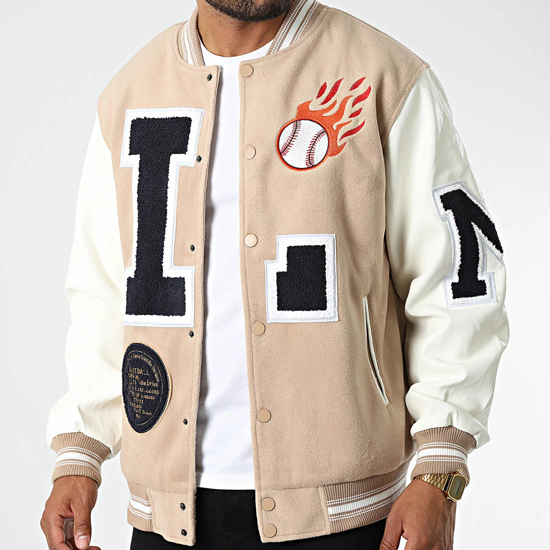 Sortie 🧨 Veste Teddy BM1635 Beige Blanc de Frilivin 💯 5 Sortie 🧨 Veste Teddy BM1635 Beige Blanc de Frilivin 💯 – Image 3