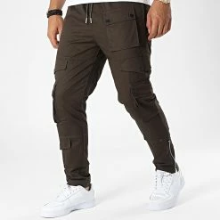 Grosses soldes 👏 Pantalon Cargo BM1601 Marron Kaki de Frilivin 😍