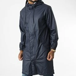 Vente flash 👏 Veste Zippée Capuche Longue DL21A3 Bleu Marine de Frilivin 🔔