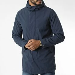 Vente flash 🌟 Veste Zippée Capuche Longue DL077 Bleu Marine de Frilivin ✨ -Promos Frilivin Magasin frilivin 328092 DL077 3 20220719T160937 03