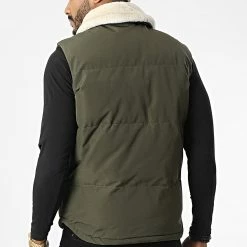 Sortie ⭐ Doudoune Sans Manches Col Mouton AB6712 Vert Kaki de Frilivin 😀 -Promos Frilivin Magasin frilivin 328117 AB6712 2 20220719T160203 04