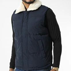 Top 10 👍 Doudoune Sans Manches Col Mouton AB6712 Bleu Marine de Frilivin 👏