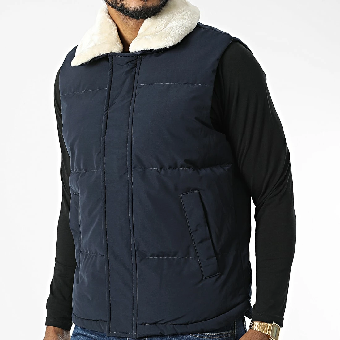 Top 10 👍 Doudoune Sans Manches Col Mouton AB6712 Bleu Marine de Frilivin 👏 3 Top 10 👍 Doudoune Sans Manches Col Mouton AB6712 Bleu Marine de Frilivin 👏