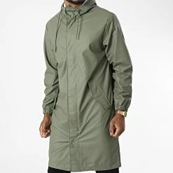 Meilleur prix 🧨 Veste Zippée Capuche Longue DL21A3 Vert Kaki de Frilivin 😀