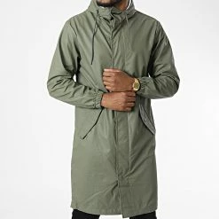 Meilleur prix 🧨 Veste Zippée Capuche Longue DL21A3 Vert Kaki de Frilivin 😀 -Promos Frilivin Magasin frilivin 328119 DL21A3 2 20220719T155719 03