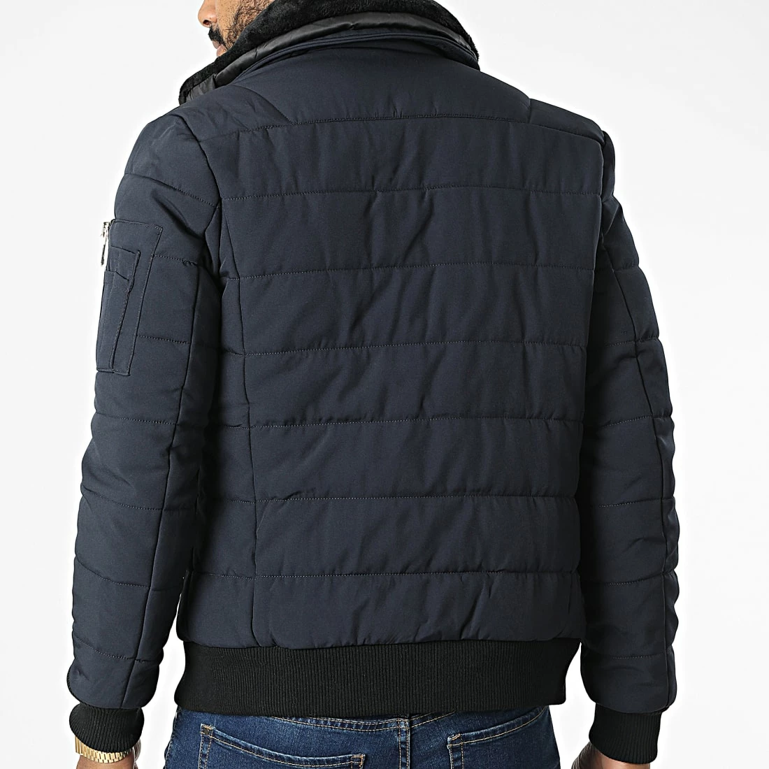 Budget 😍 Doudoune Col Fourrure AB6608 Bleu Marine de Frilivin 🤩 6 Budget 😍 Doudoune Col Fourrure AB6608 Bleu Marine de Frilivin 🤩 – Image 4