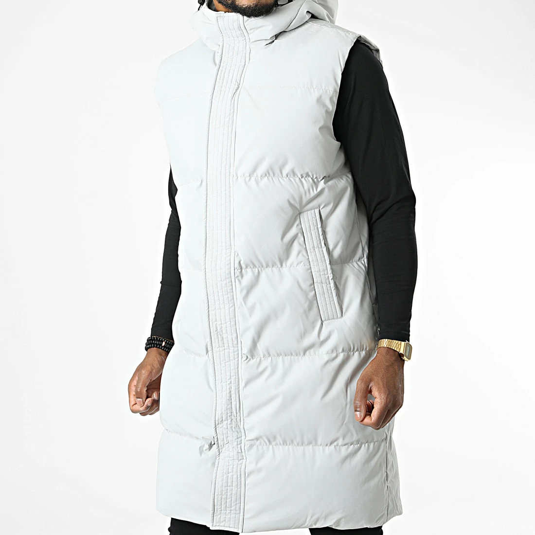 Acheter 🌟 Doudoune Longue Sans Manches A Capuche AB6721 Gris Clair de Frilivin 🛒 3 Acheter 🌟 Doudoune Longue Sans Manches A Capuche AB6721 Gris Clair de Frilivin 🛒