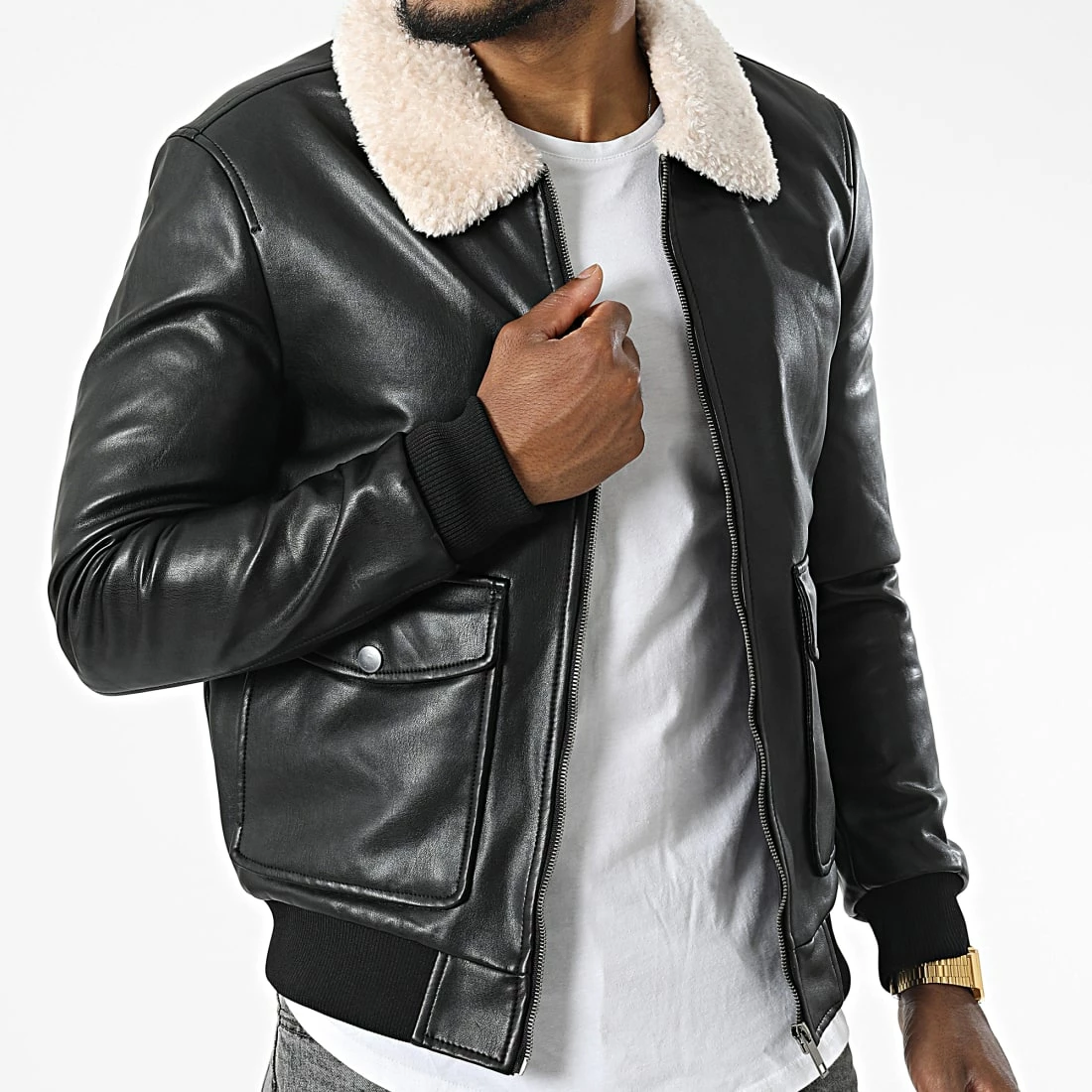 Coupon 💯 Veste Col Fourrure QQ606 Noir de Frilivin ✔️ 3 Coupon 💯 Veste Col Fourrure QQ606 Noir de Frilivin ✔️