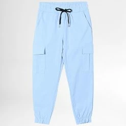 Meilleure affaire ⭐ Pantalon Cargo Enfant 6003 Bleu Clair de Frilivin 🧨