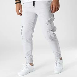 Promo ✨ Pantalon Cargo BM1230 Gris Clair de Frilivin ❤️