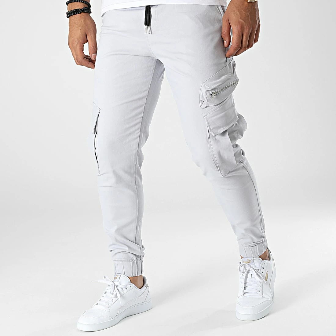 Promo ✨ Pantalon Cargo BM1230 Gris Clair de Frilivin ❤️ 3 Promo ✨ Pantalon Cargo BM1230 Gris Clair de Frilivin ❤️