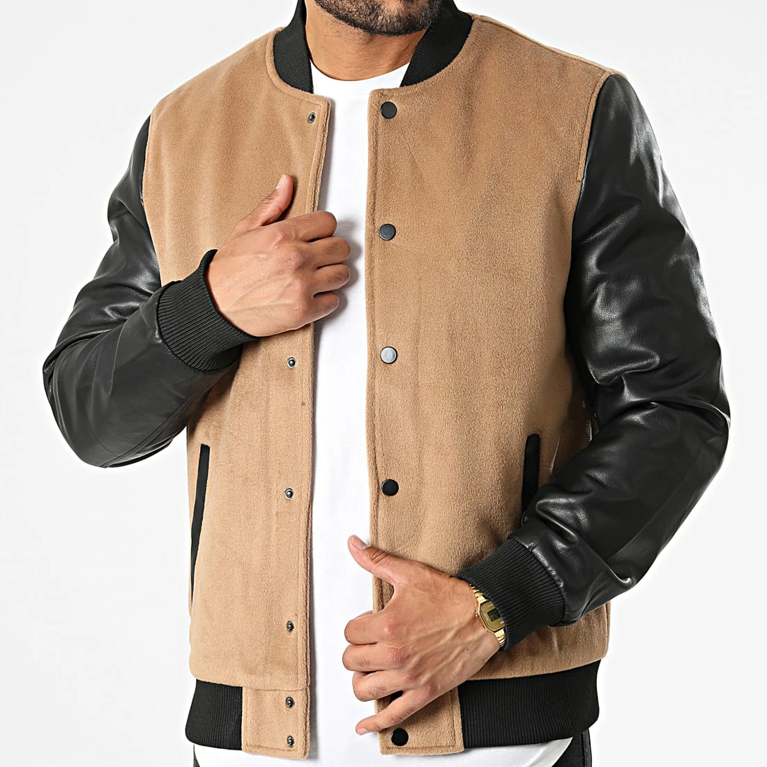 Budget 🎁 Veste Teddy HP0661 Camel Noir de Frilivin ❤️ 3 Budget 🎁 Veste Teddy HP0661 Camel Noir de Frilivin ❤️