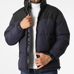 Meilleure vente 💯 Doudoune Capuche FD8151 Bleu Marine de Frilivin 💯