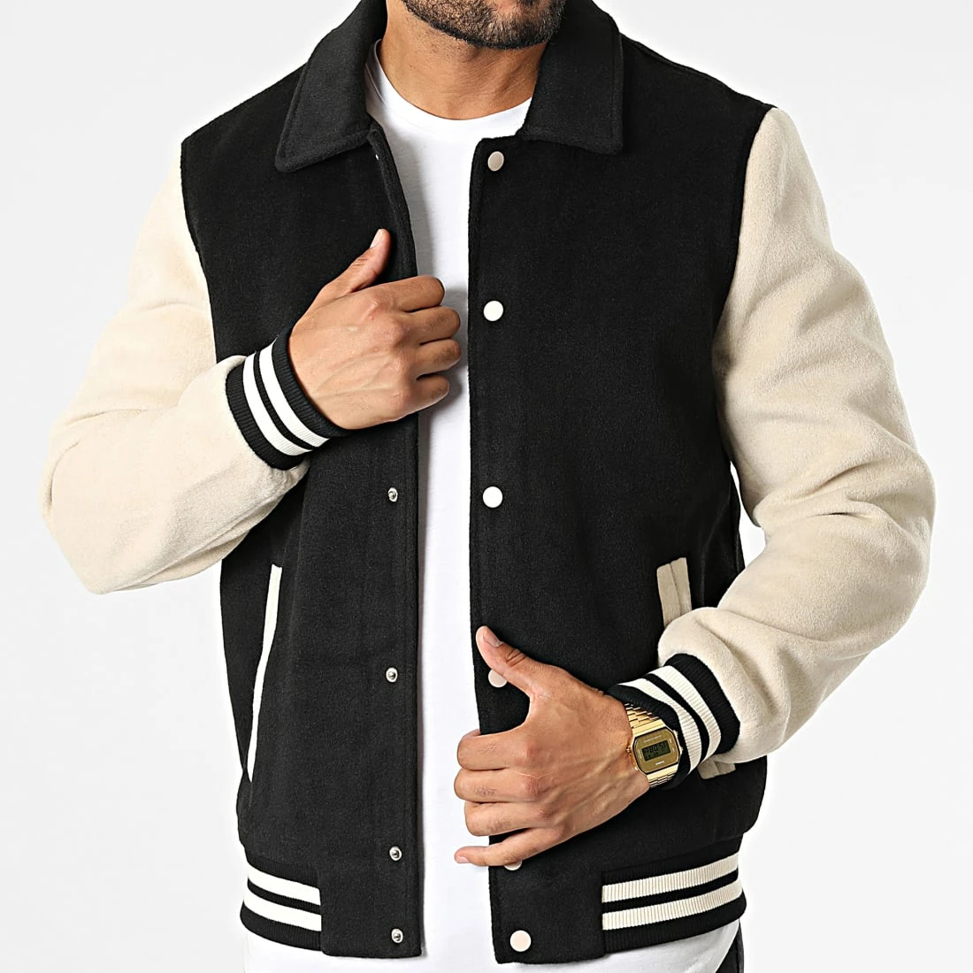 Nouveau 🛒 Veste Teddy HP06A71 Beige Noir de Frilivin ✔️ 3 Nouveau 🛒 Veste Teddy HP06A71 Beige Noir de Frilivin ✔️