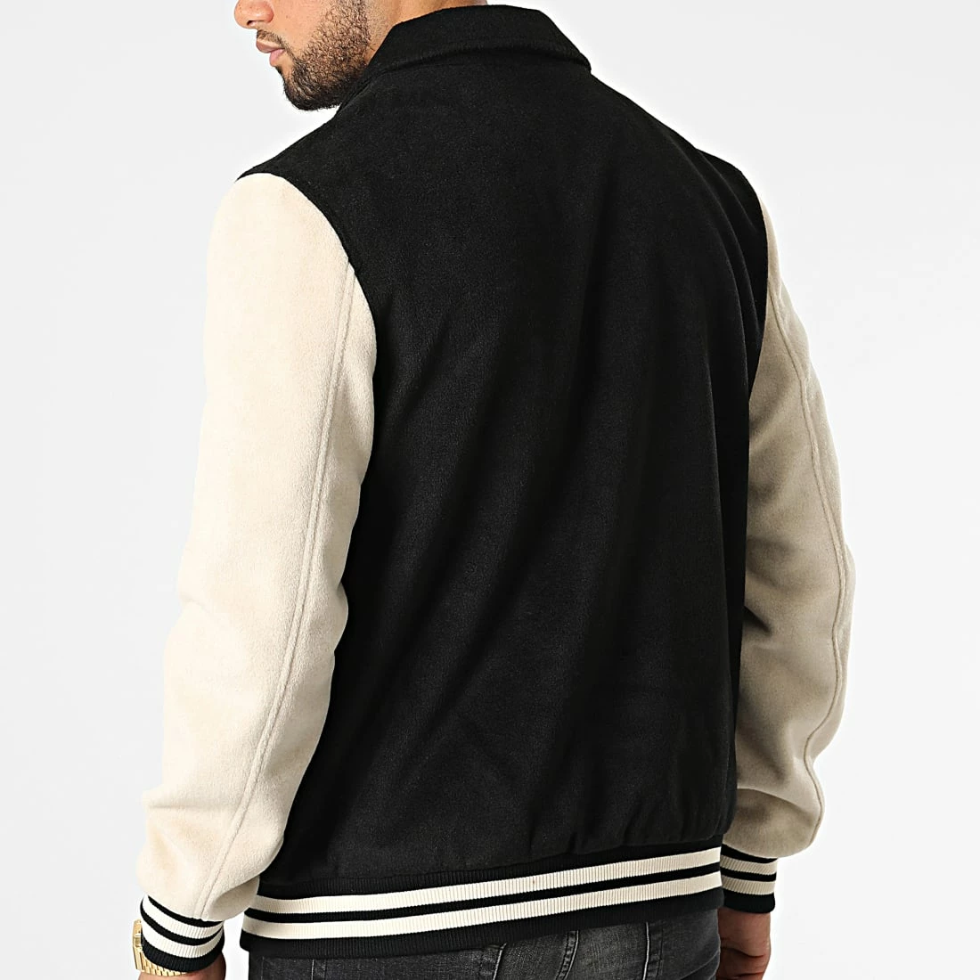 Nouveau 🛒 Veste Teddy HP06A71 Beige Noir de Frilivin ✔️ 6 Nouveau 🛒 Veste Teddy HP06A71 Beige Noir de Frilivin ✔️ – Image 4