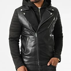 Meilleure affaire 🤩 Veste Biker QQ505 Noir de Frilivin 👏 -Promos Frilivin Magasin frilivin 330773 QQ505 1 20220803T154804 03