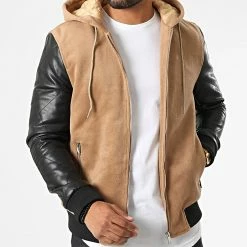 Nouveau 🧨 Veste Zippée Capuche HP067 Camel Noir de Frilivin ✔️ -Promos Frilivin Magasin frilivin 330776 HP067 36 20220803T154731 03