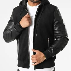 Meilleure vente ✨ Veste Zippée Capuche HP067 Noir de Frilivin ⌛