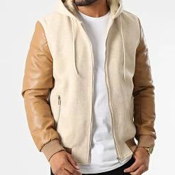 Promo ✔️ Veste Zippée Capuche HP067 Beige Camel de Frilivin 🔔 -Promos Frilivin Magasin frilivin 330781 HP067 5 20220803T155033 03