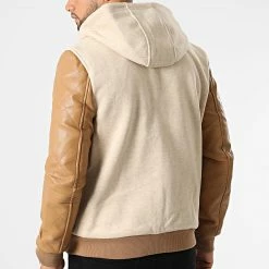Promo ✔️ Veste Zippée Capuche HP067 Beige Camel de Frilivin 🔔 -Promos Frilivin Magasin frilivin 330781 HP067 5 20220803T155034 04