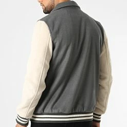 Meilleur prix ⌛ Veste Teddy HP06A71 Gris Anthracite Beige de Frilivin 😉 -Promos Frilivin Magasin frilivin 330786 HP06A71 2 20220803T155214 04