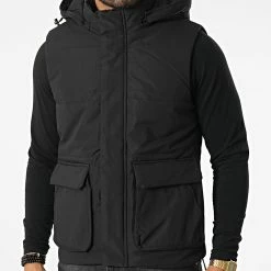 Promo 💯 Doudoune Capuche Sans Manches AB6691 Noir de Frilivin ✨