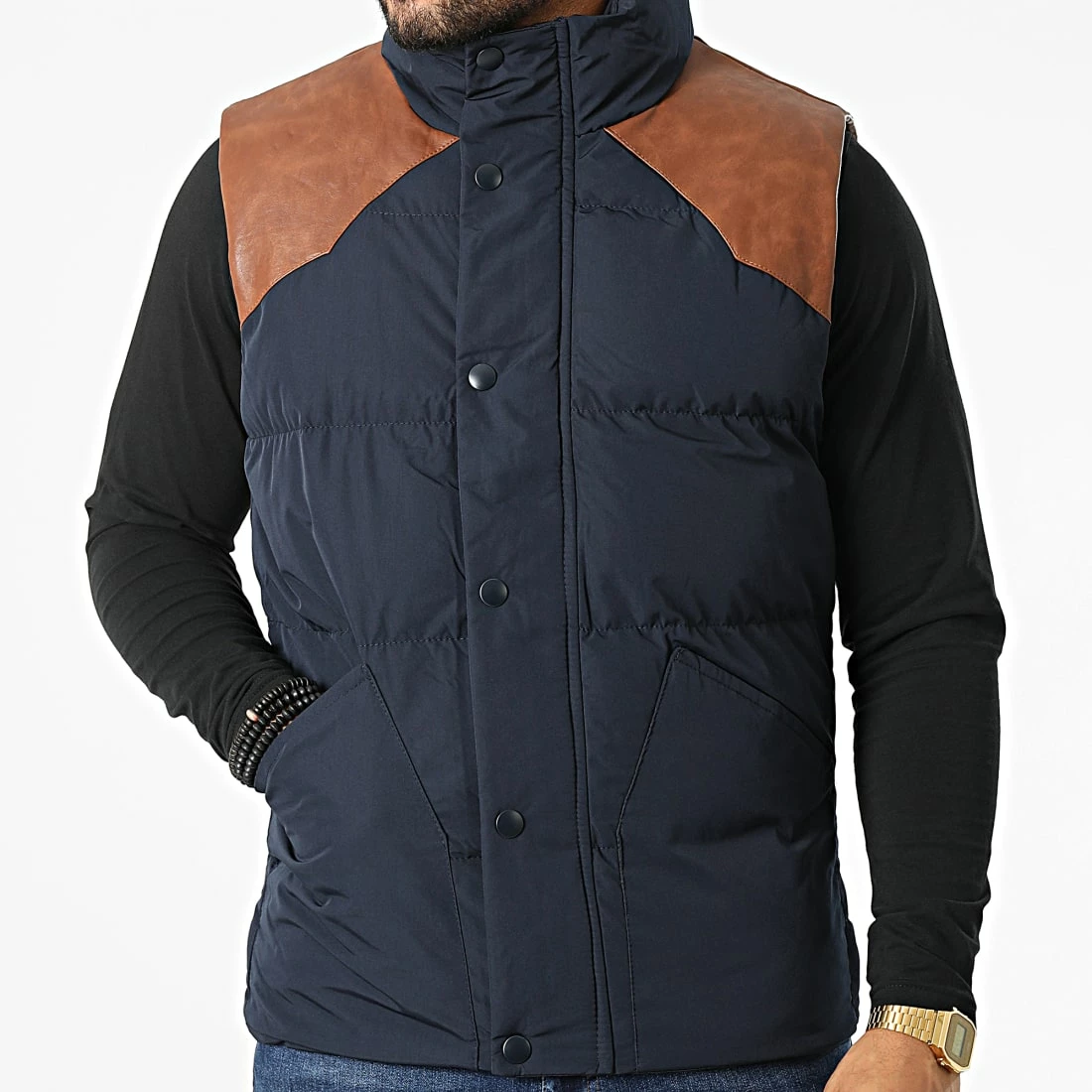 Le moins cher 🤩 Doudoune Sans Manches AB6702 Bleu Marine de Frilivin 🤩 5 Le moins cher 🤩 Doudoune Sans Manches AB6702 Bleu Marine de Frilivin 🤩 – Image 3