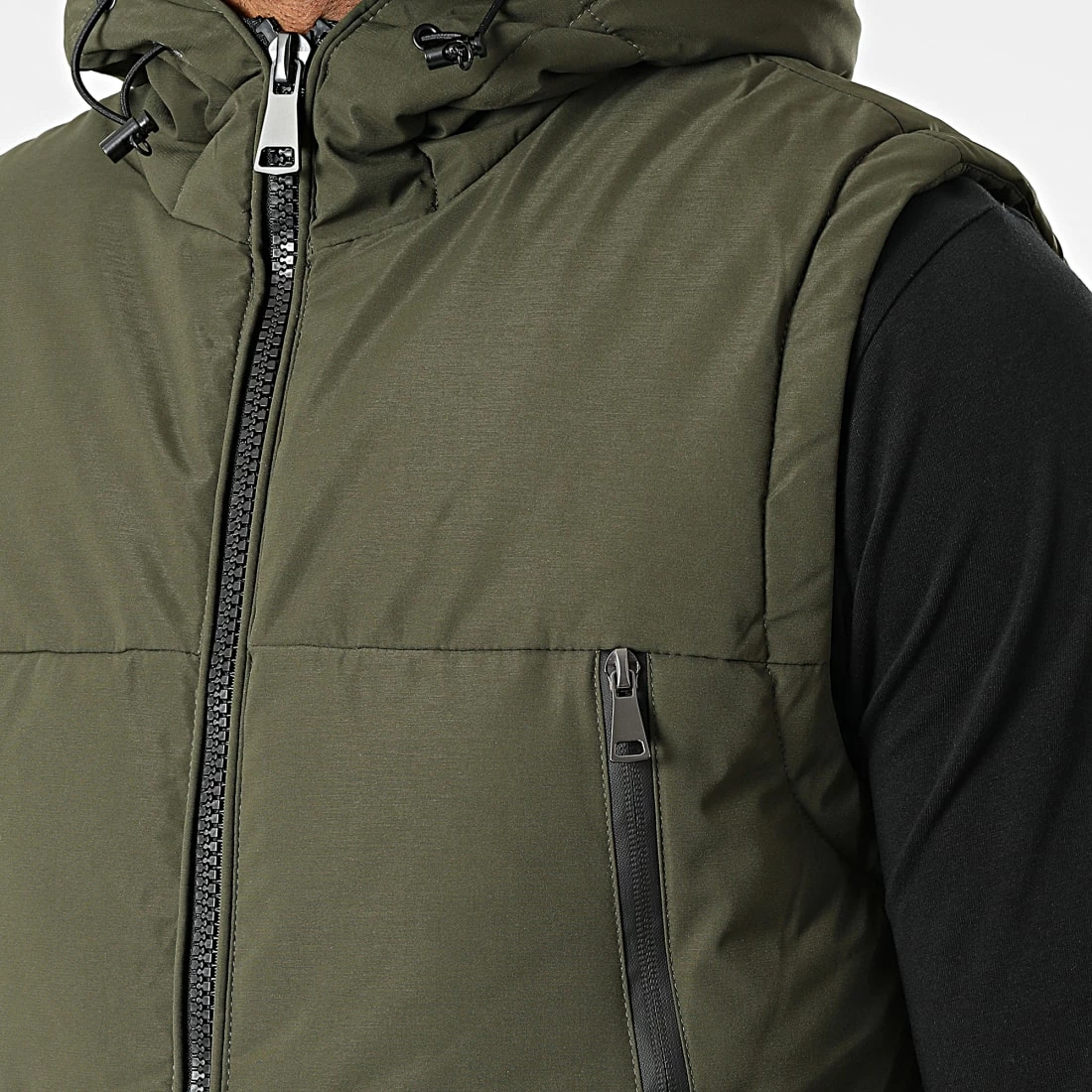 Acheter 💯 Doudoune Capuche Sans Manches AB6705 Vert Kaki de Frilivin 🎁 4 Acheter 💯 Doudoune Capuche Sans Manches AB6705 Vert Kaki de Frilivin 🎁 – Image 2