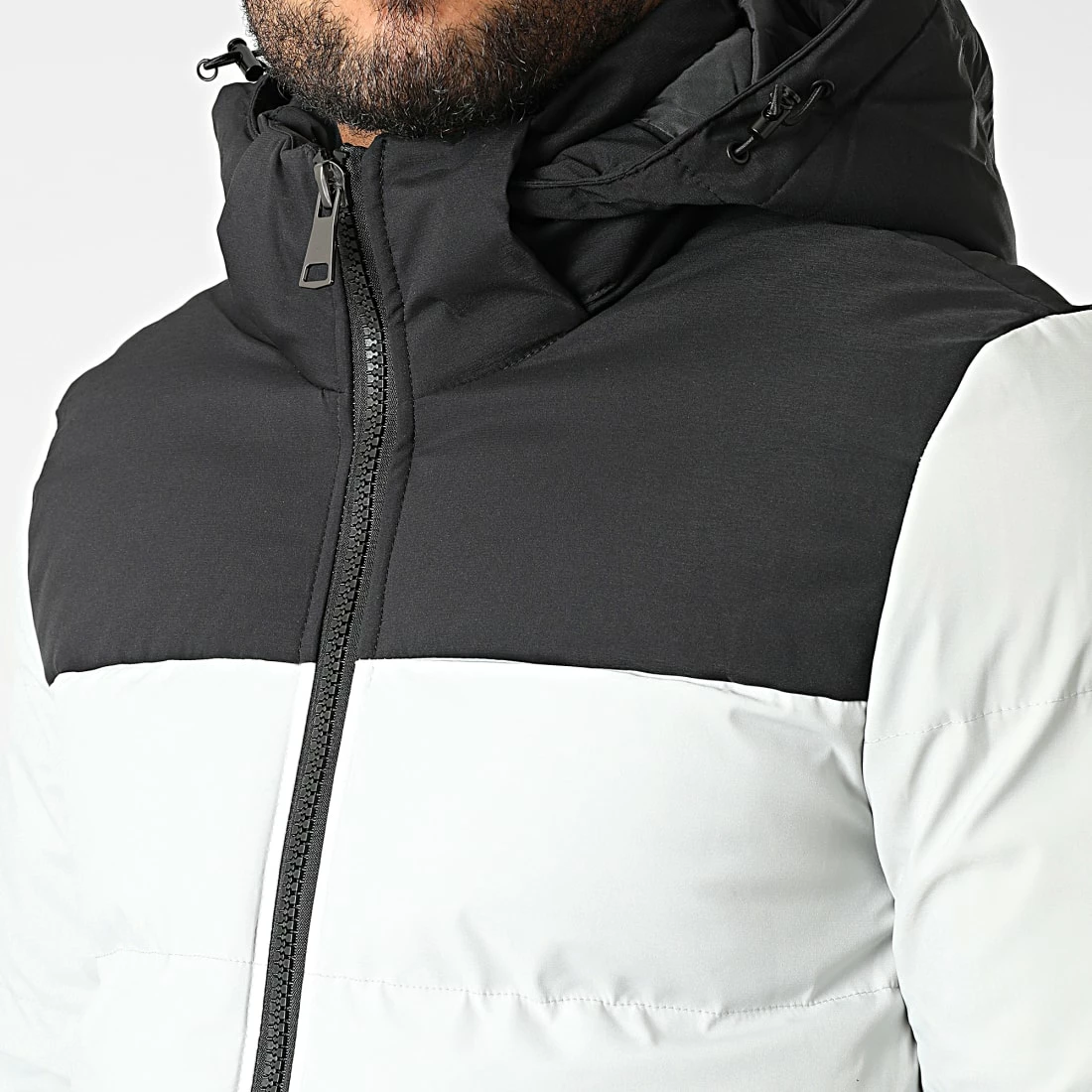 Coupon ❤️ Doudoune Capuche AB6681 Gris Clair Noir de Frilivin ✔️ 4 Coupon ❤️ Doudoune Capuche AB6681 Gris Clair Noir de Frilivin ✔️ – Image 2