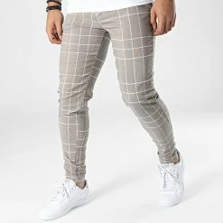 Grosses soldes 🌟 Pantalon A Carreaux 10161 Marron de Frilivin ✔️