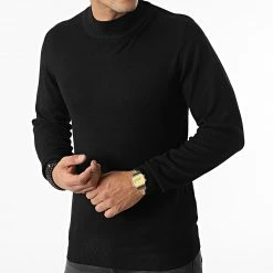 Top 10 ❤️ Pull Col Cheminée M-050 Noir de Frilivin 🧨 -Promos Frilivin Magasin frilivin 330865 M 050 BLACK 20220811T143821 03