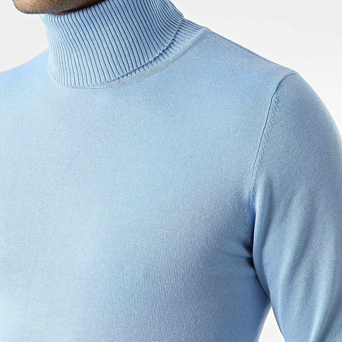 Acheter 👏 Pull Col Roulé M-080 Bleu Ciel de Frilivin ❤️ 4 Acheter 👏 Pull Col Roulé M-080 Bleu Ciel de Frilivin ❤️ – Image 2