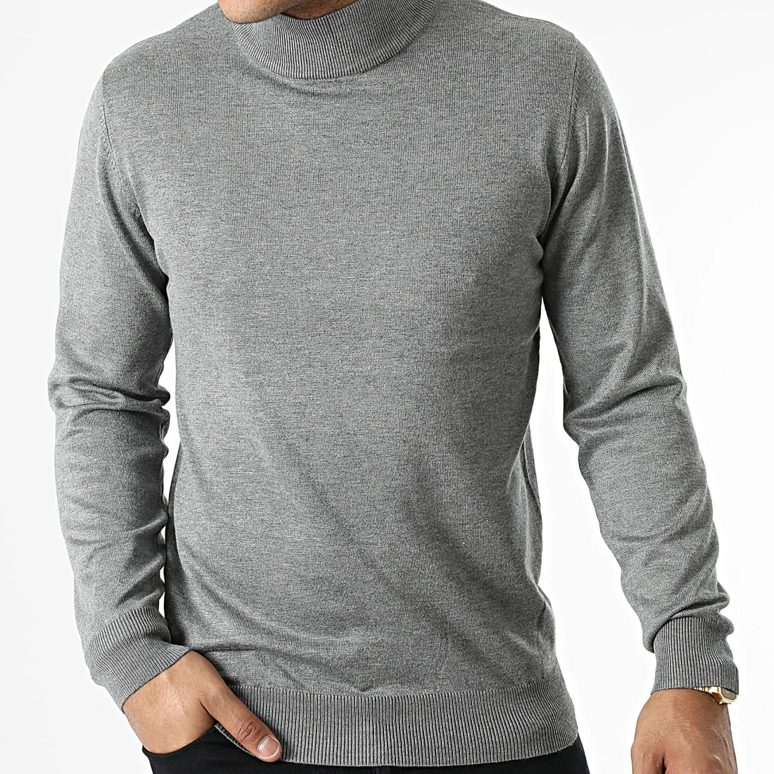 Nouveau ⌛ Pull Col Cheminée M-052 Gris Chiné de Frilivin 😍 5 Nouveau ⌛ Pull Col Cheminée M-052 Gris Chiné de Frilivin 😍 – Image 3