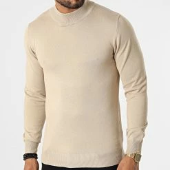 Meilleure affaire 🤩 Pull Col Cheminée M-063 Beige de Frilivin 🎁