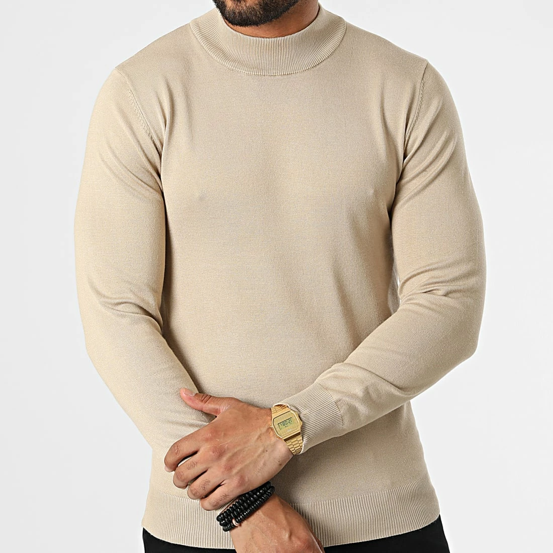 Meilleure affaire 🤩 Pull Col Cheminée M-063 Beige de Frilivin 🎁 5 Meilleure affaire 🤩 Pull Col Cheminée M-063 Beige de Frilivin 🎁 – Image 3